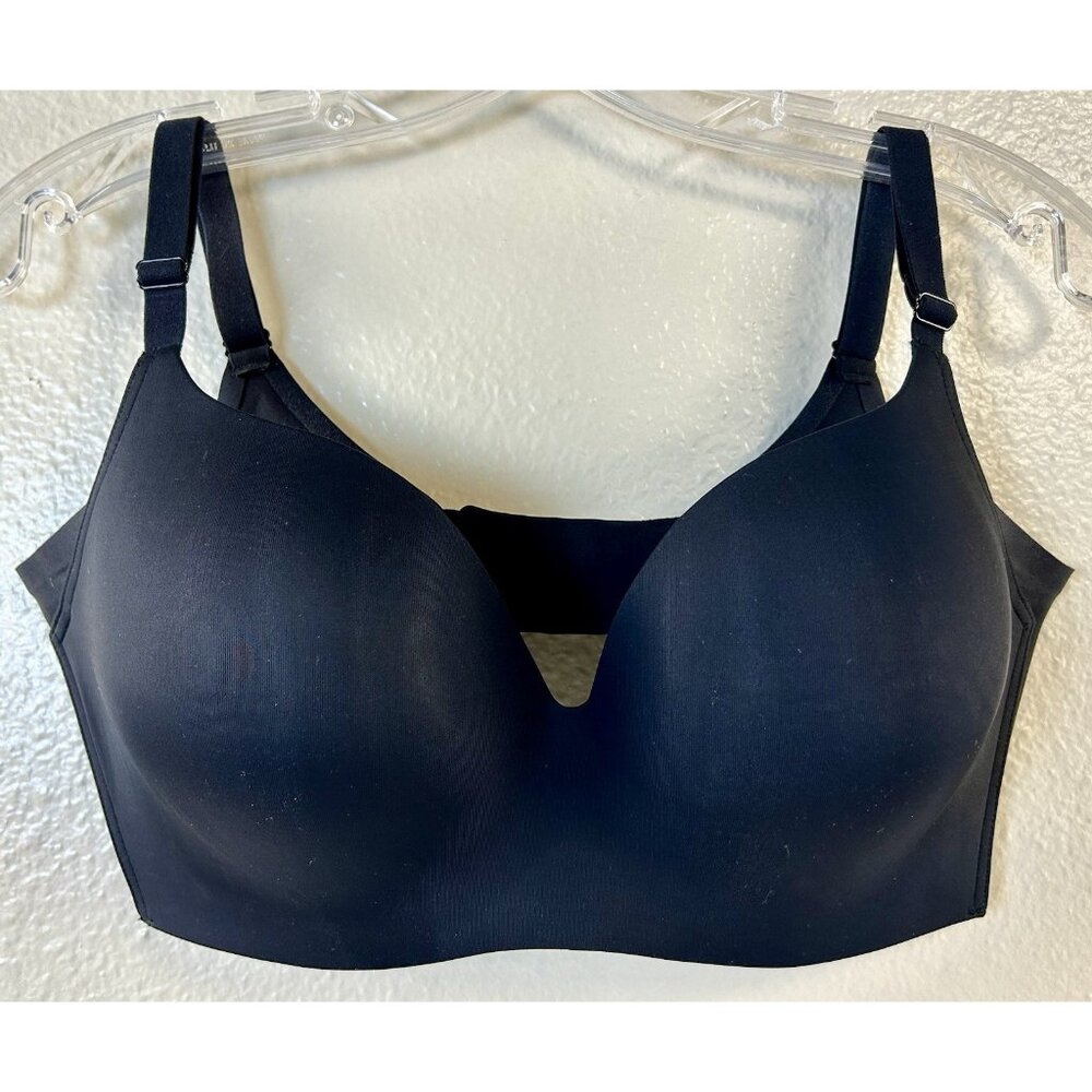 As Fairy Brand Bra Wireless Comfort Support Black Seamless NWT 36DD